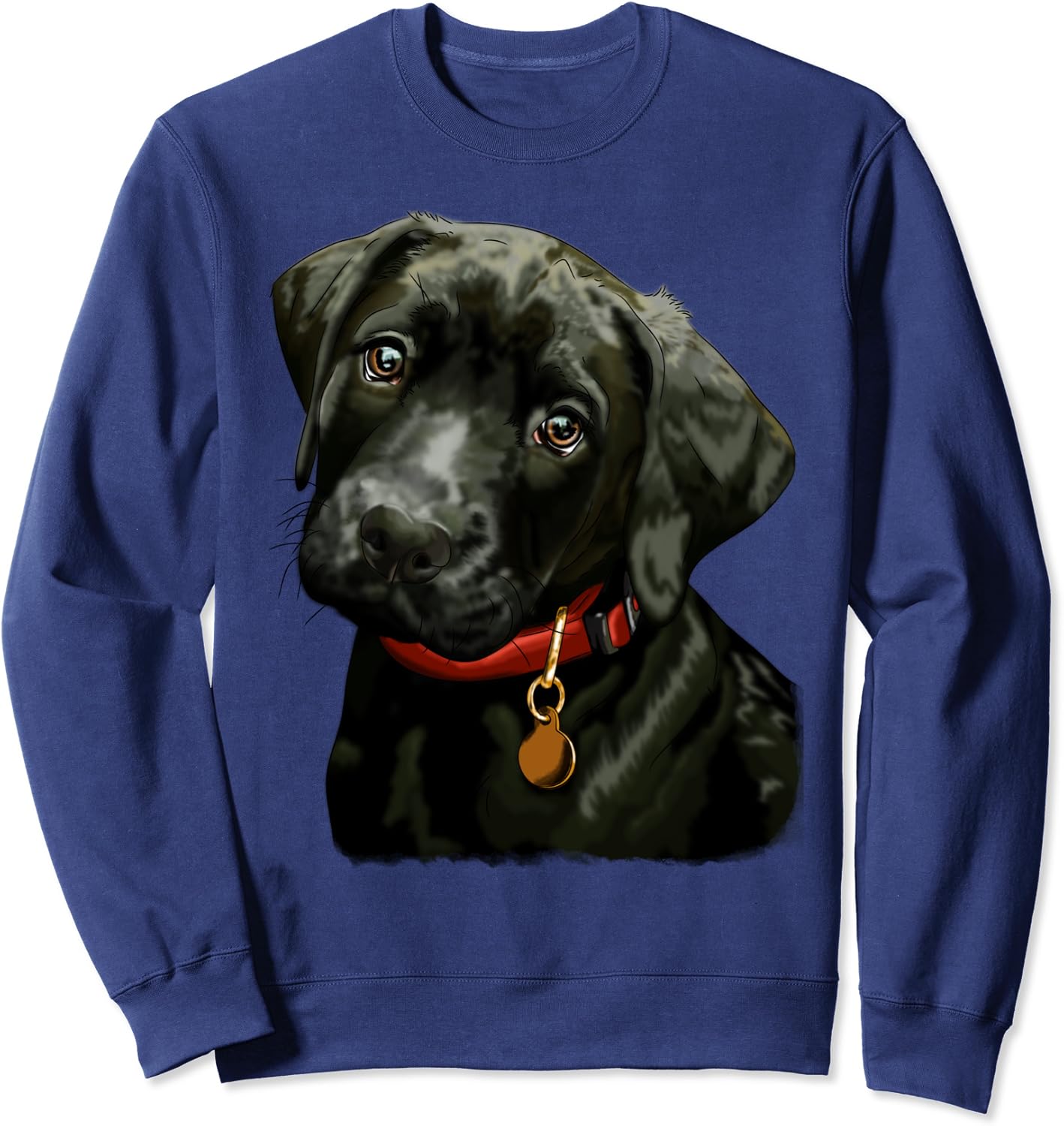 Black Labrador Sweatshirt Cute Fun Lab Dog Sweat Shirt